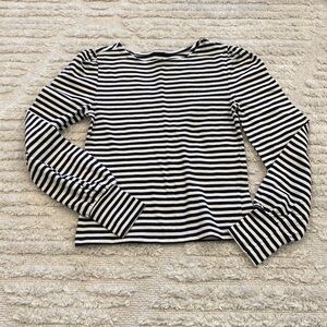 Zara Striped Puff Long Sleeve Sz S